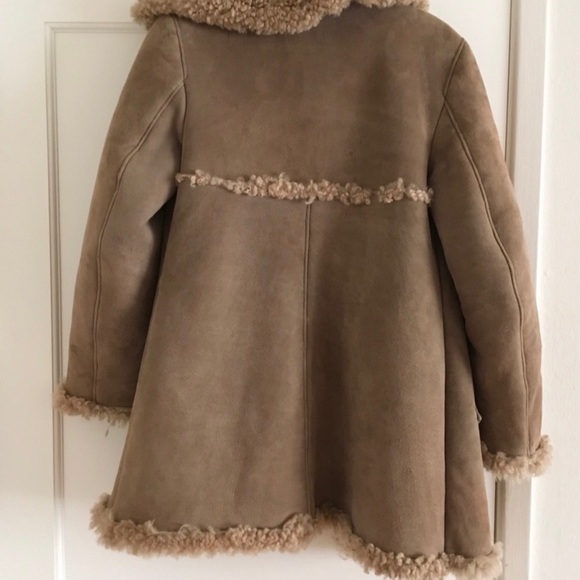 Women's Tan Shearling Coat - Picture 4 of 4